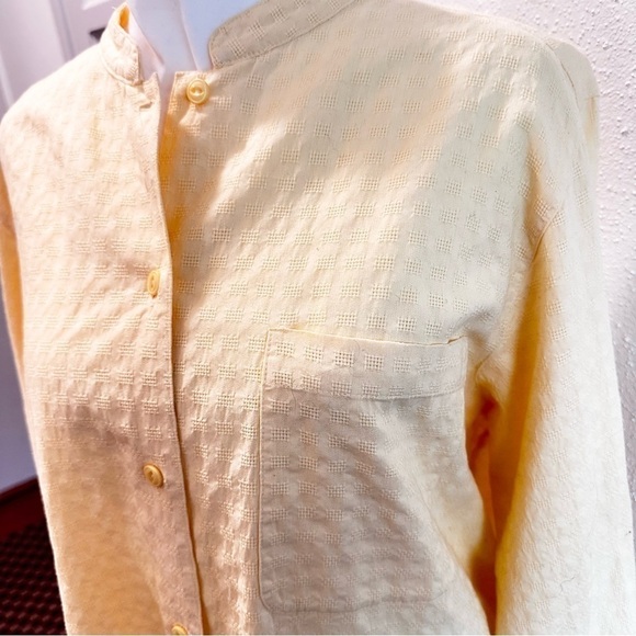 Women's Travel Smith 100% Cotton Shirt Sz L Yellow - Picture 5 of 8